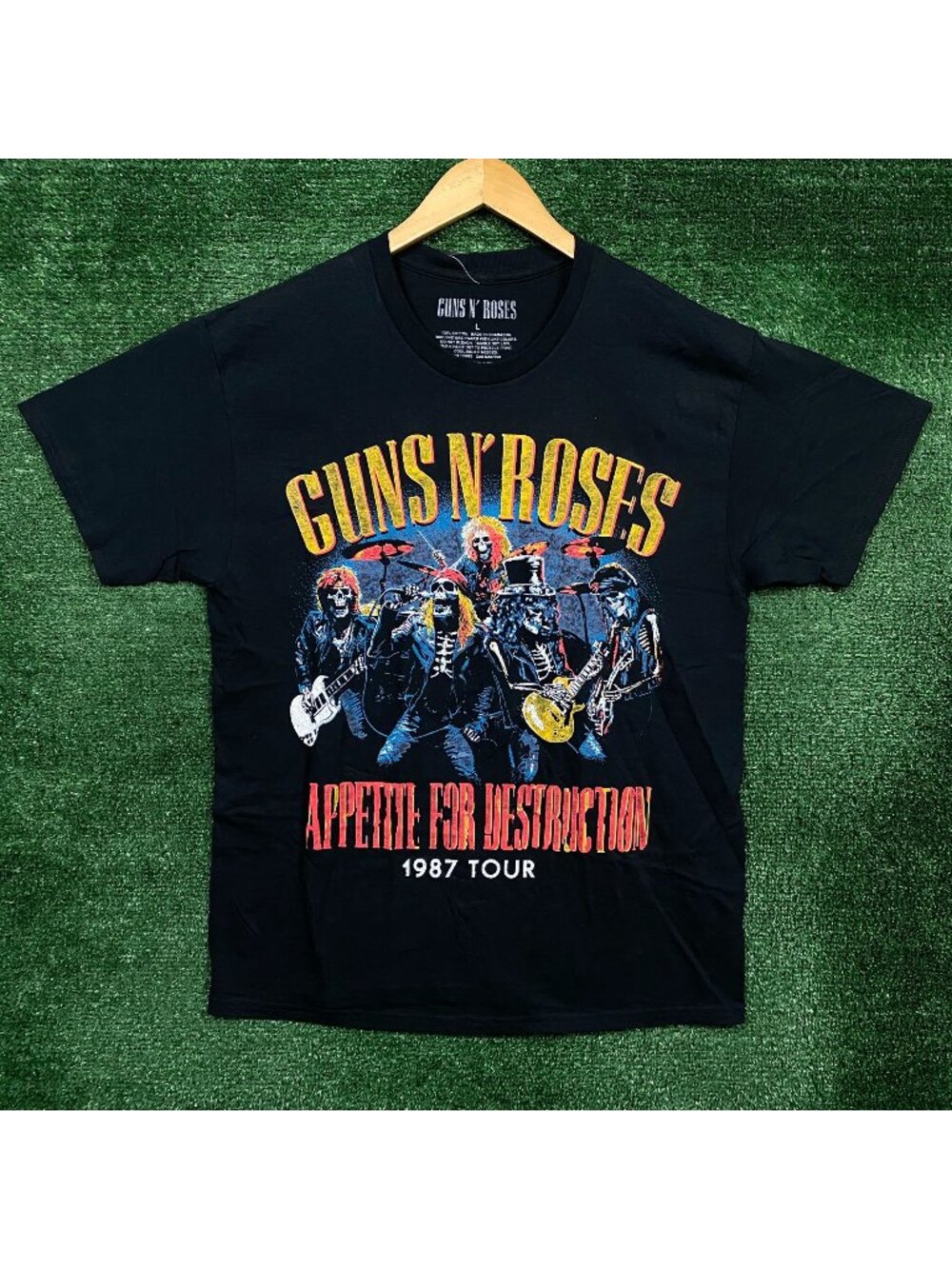 Guns N' Roses Appetite for Destruction Rock Band T-Shirt Size Large